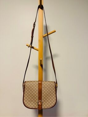 Celine Macadam Front Buckle Flap Crossbody Bag Vintage in Canvas